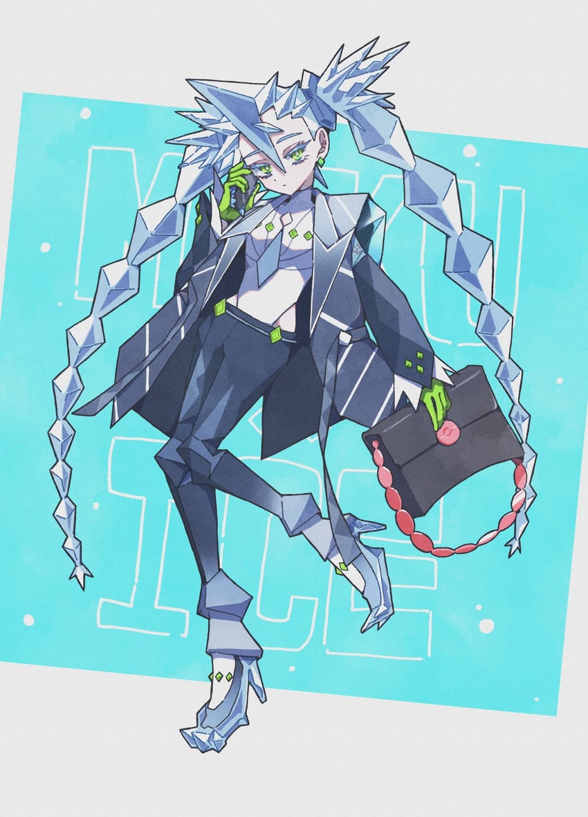 hatsune miku and ice miku (pokemon and 2 more) drawn by domidomi444