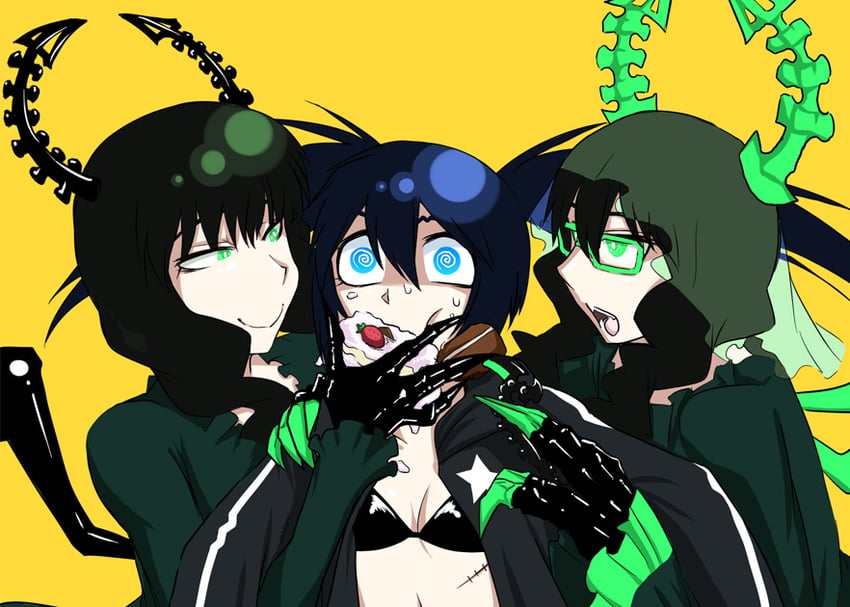 black rock shooter and dead master (black rock shooter) drawn by dos_(james30226)