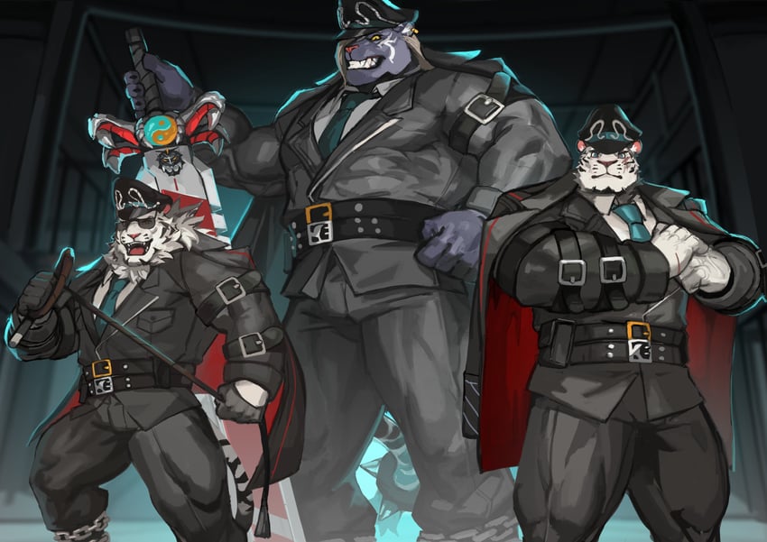 mountain, jin qiu, and byakko no rangetsu (arknights and 2 more) drawn by traver009
