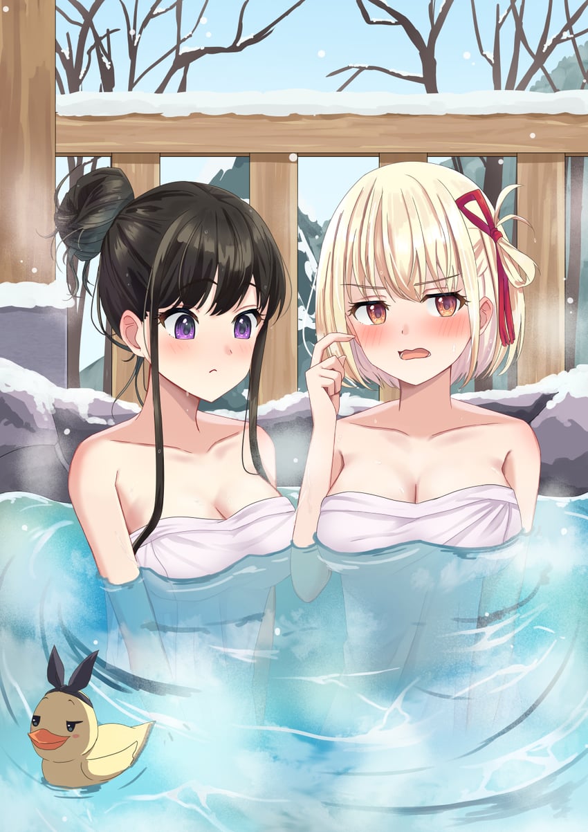 nishikigi chisato and inoue takina (lycoris recoil) drawn by kisara_keyy