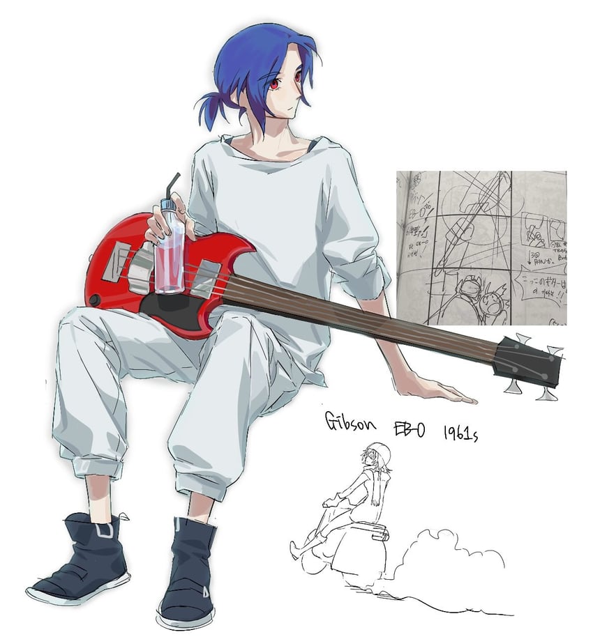 shuji ito and haruhara haruko (gundam and 2 more) drawn by jieum