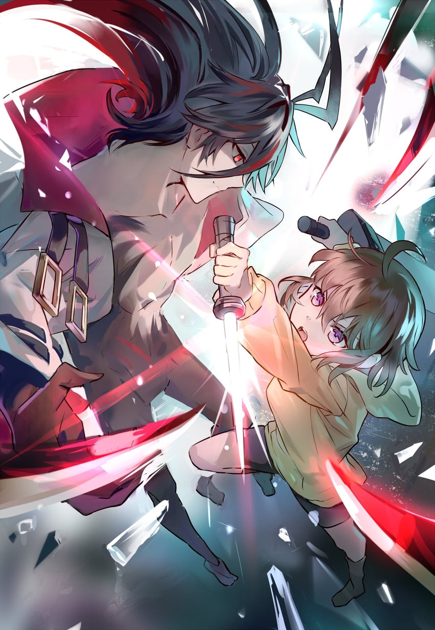 linne and kuon (under night in-birth) drawn by qitoli