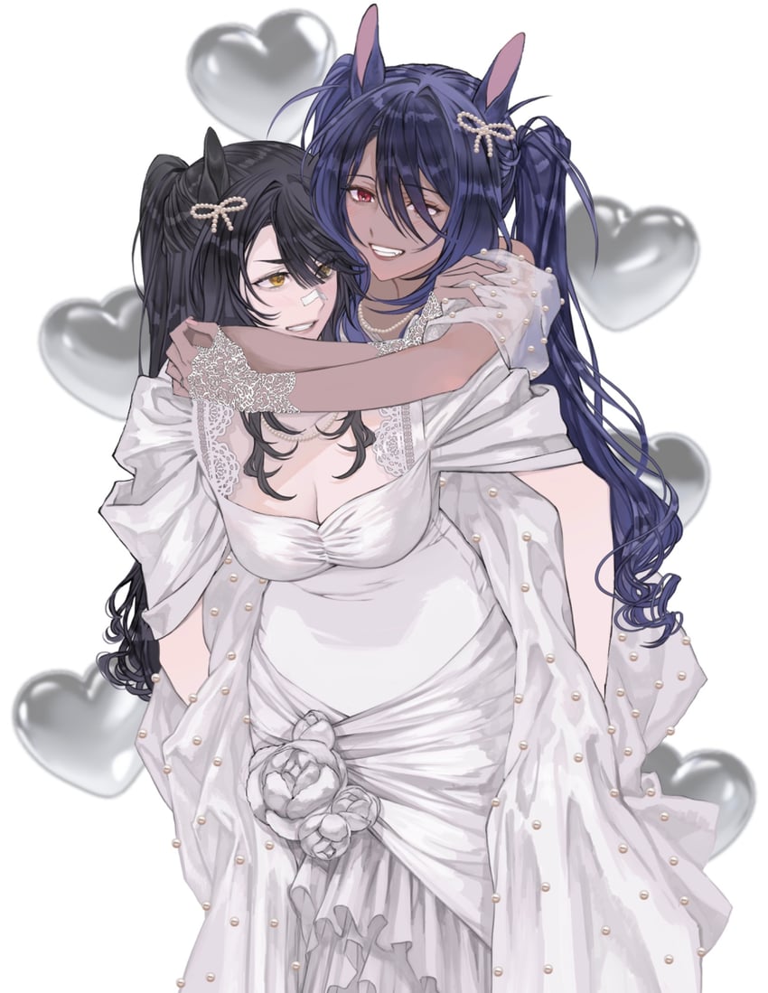 narita brian and hishi amazon (umamusume) drawn by ni_kogori