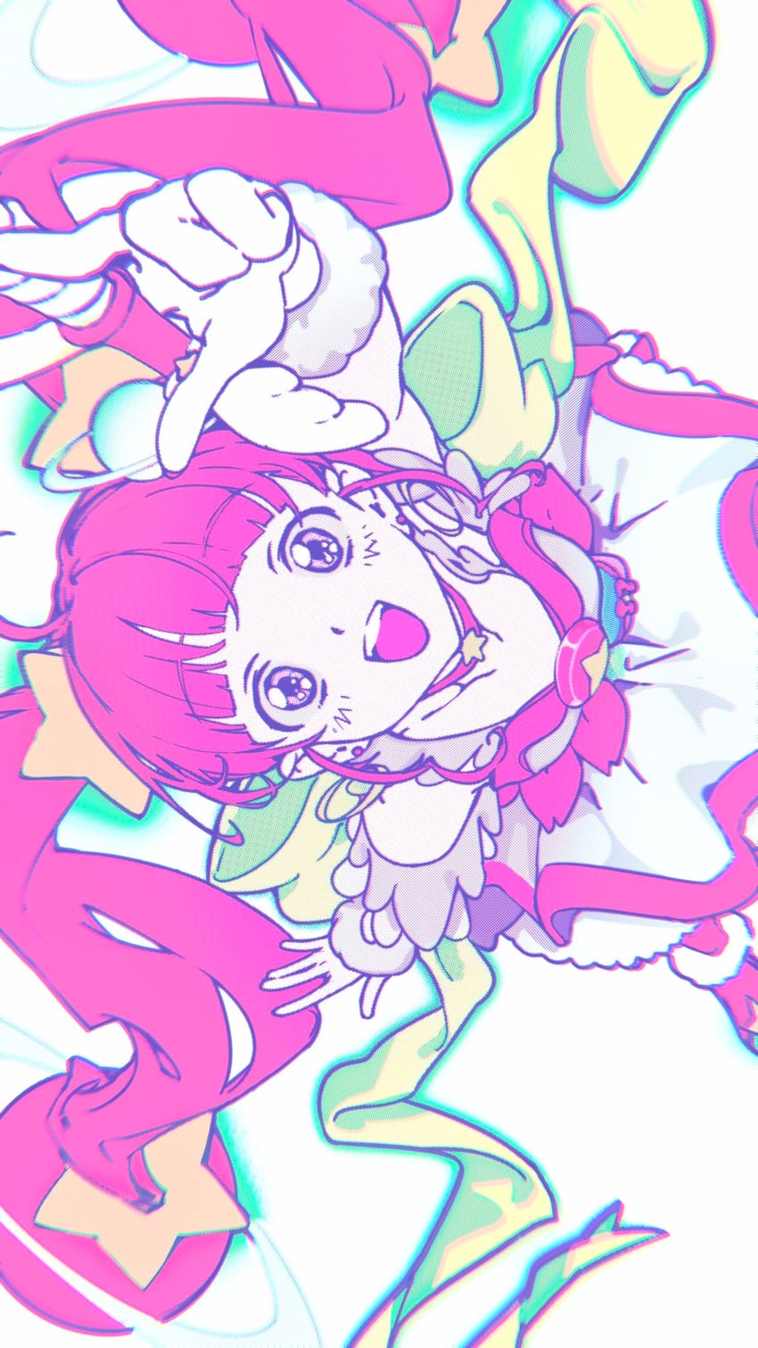hoshina hikaru and cure star (precure and 1 more) drawn by suiso_(owp)
