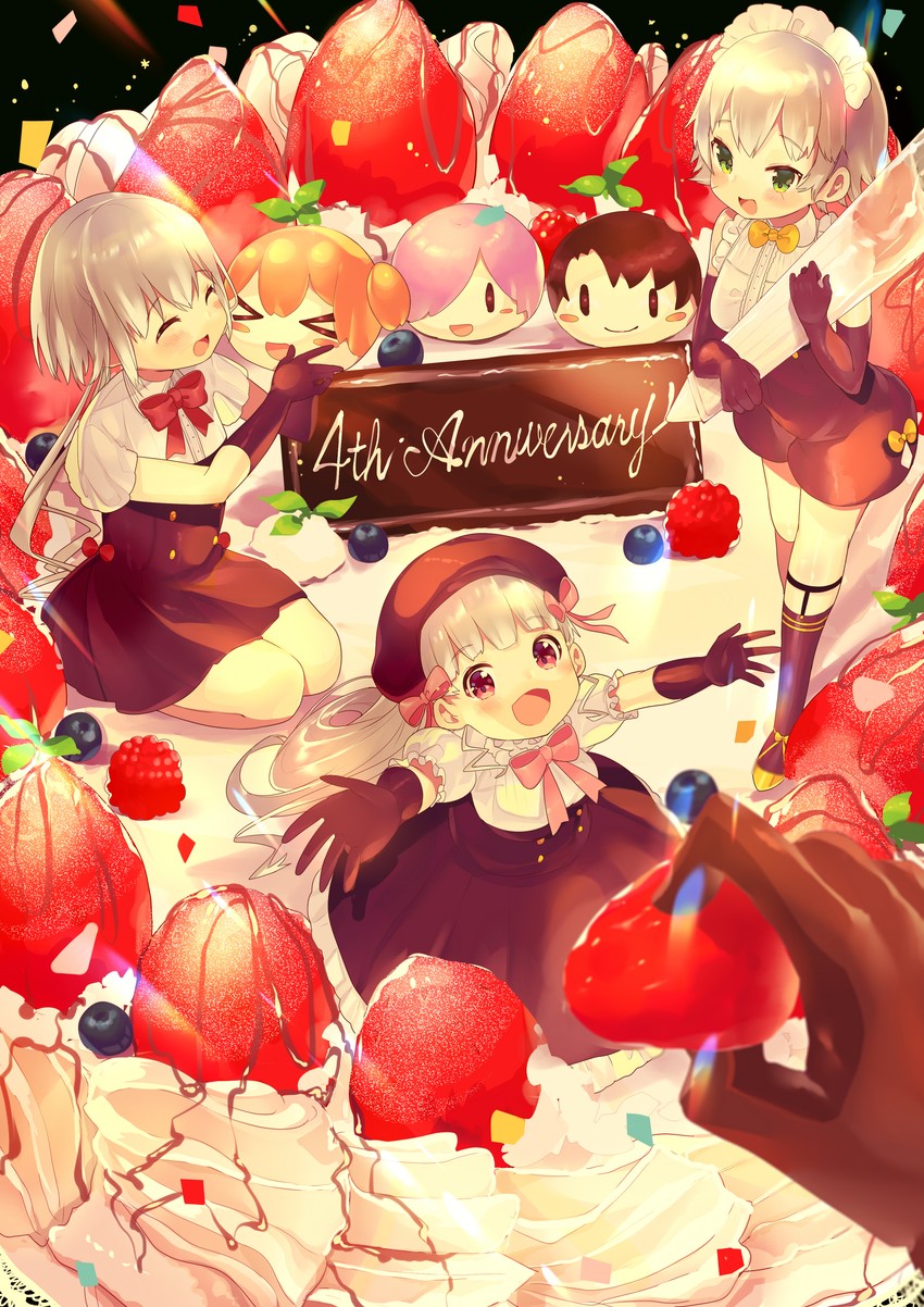 mash kyrielight, fujimaru ritsuka, jack the ripper, jeanne d'arc alter santa lily, and nursery rhyme (fate and 3 more) drawn by ikari_(aor3507)