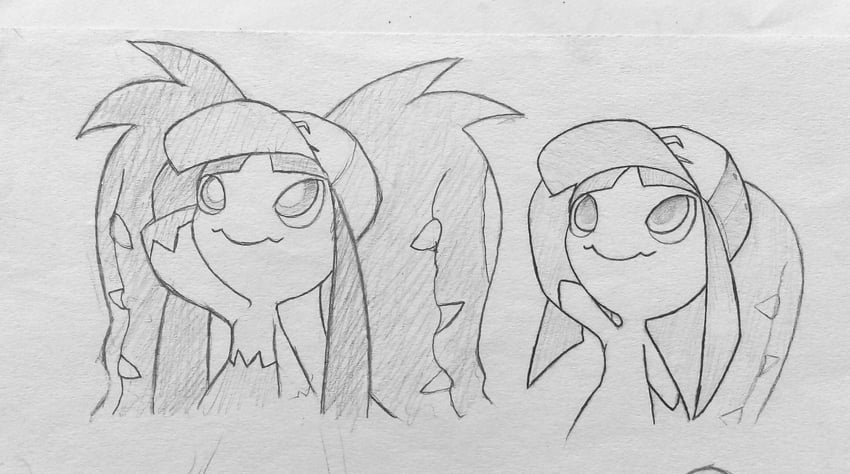 ash ketchum, mawile, and mega mawile (pokemon) drawn by mawaifu