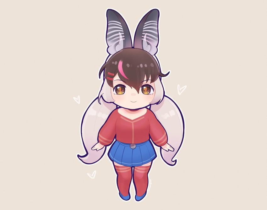 brown long-eared bat (kemono friends and 1 more) drawn by beleven