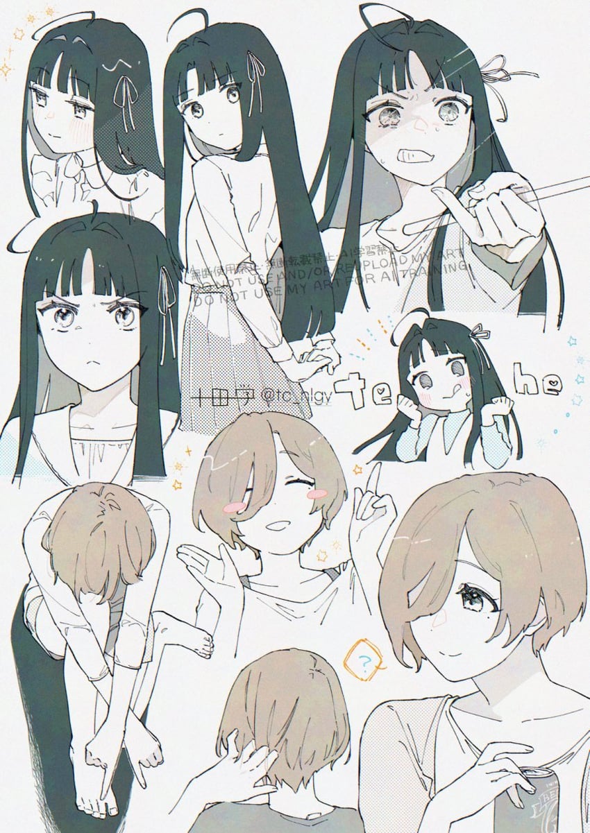 awa subaru and rupa (girls band cry) drawn by tc_nlgy