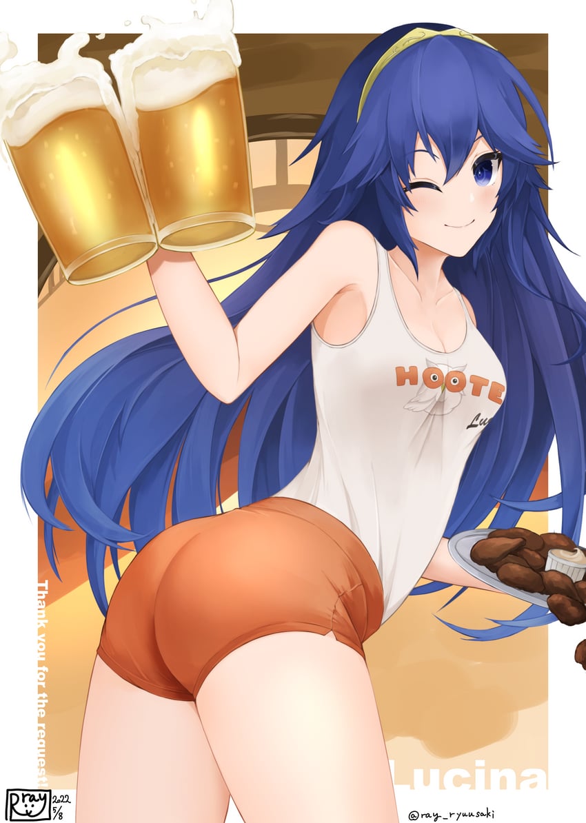 lucina and hootie the owl (fire emblem and 2 more) drawn by ryuusaki_rei