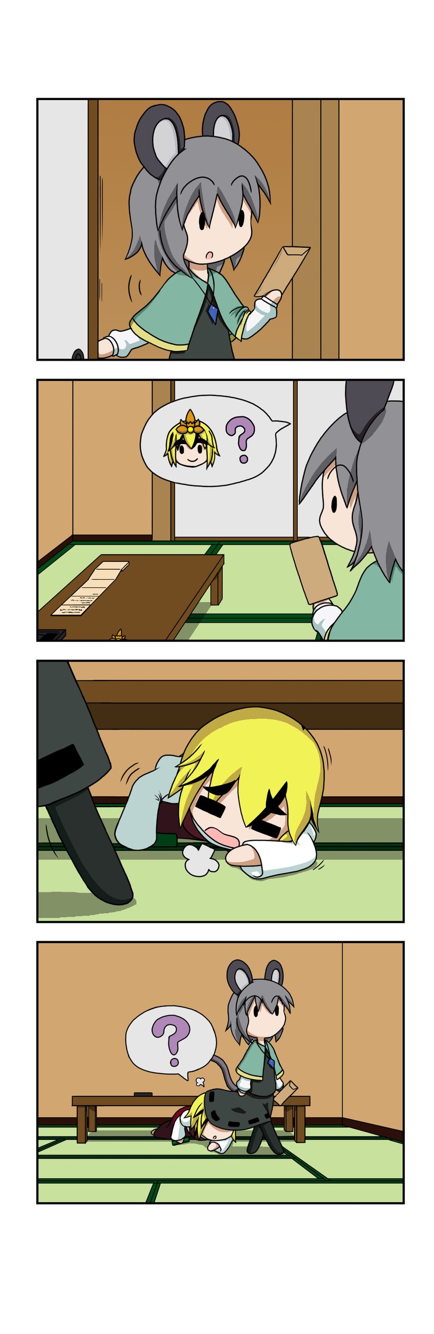 nazrin and toramaru shou (touhou) drawn by rakugaki-biyori