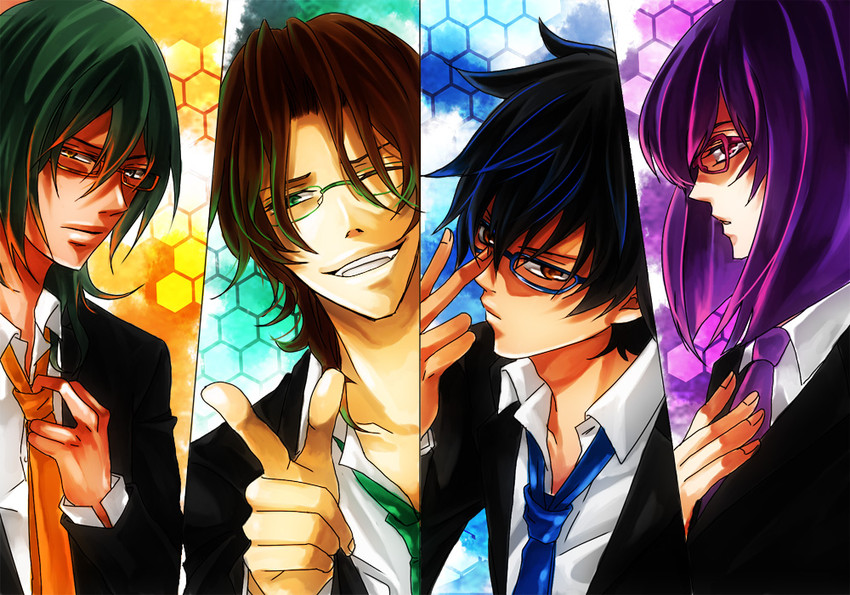 tieria erde, setsuna f. seiei, lockon stratos, and allelujah haptism (gundam and 1 more) drawn by kamu_(camui)
