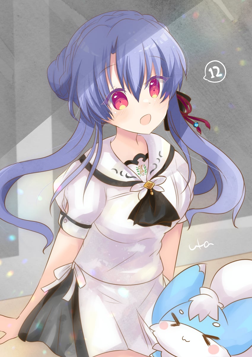 sorakado ao and inari (summer pockets) drawn by ura_(ura-tennislove)