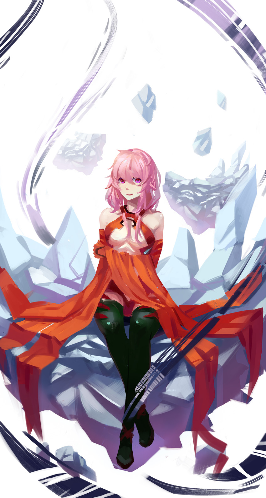 yuzuriha inori (guilty crown) drawn by brs_(zjm_zym)