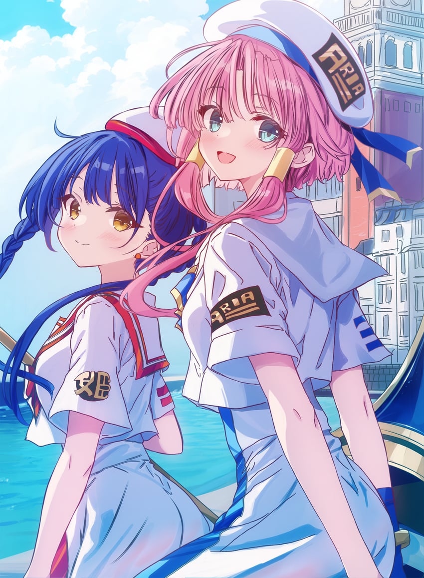 mizunashi akari and aika granzchesta (aria) drawn by cutlass_(classic_chocolate)