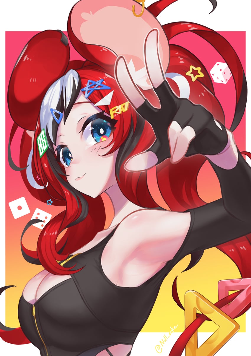 hakos baelz (hololive and 1 more) drawn by null_suke