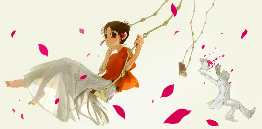 usami sakurou and inaba suzu (usagi ga nihiki) drawn by yamauta