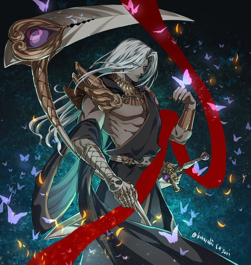 thanatos (hades and 1 more) drawn by kurosaki_sasori