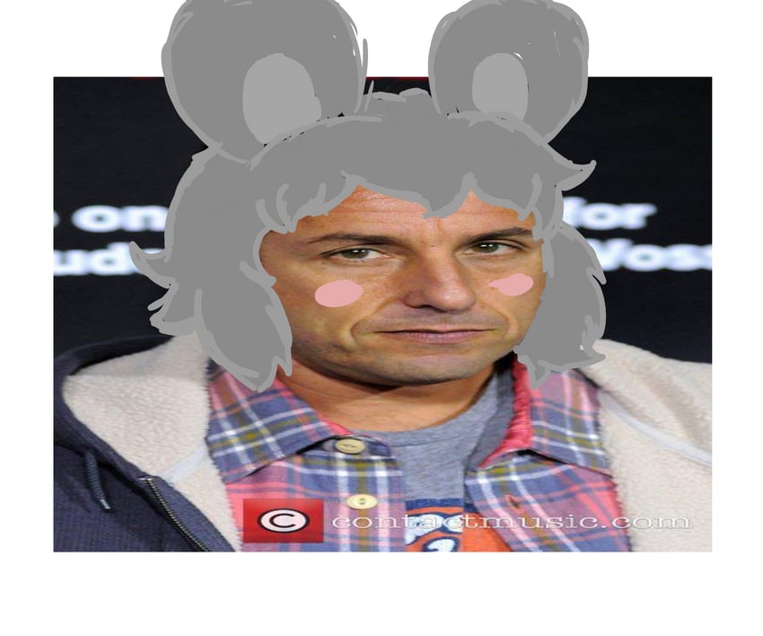 nazrin and adam sandler (touhou and 1 more) drawn by nuklear_ahahah