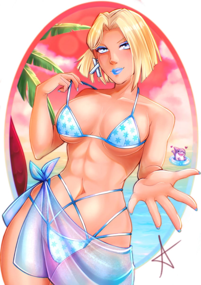emma frost and jeff the land shark (marvel and 1 more) drawn by red_draws5