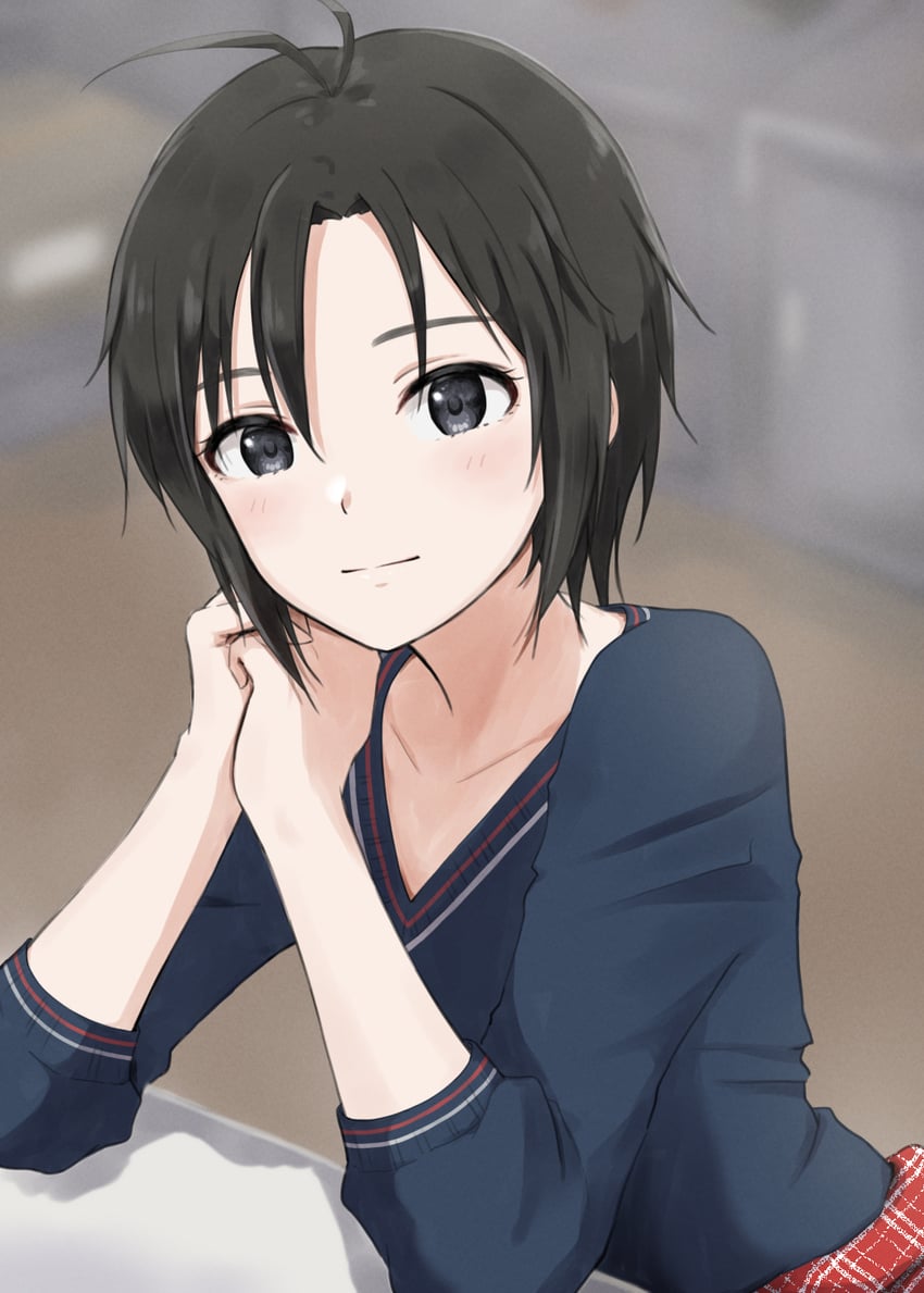 kikuchi makoto (idolmaster and 1 more) drawn by mogskg