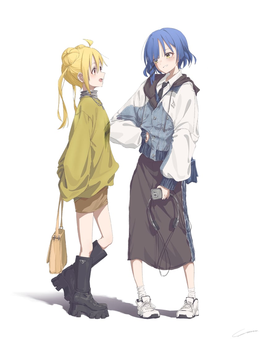 ijichi nijika and yamada ryo (bocchi the rock!) drawn by yo_na