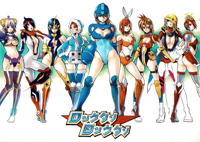 mega man, cut man, elec man, ice man, fire man, and 4 more (mega man and 1 more)