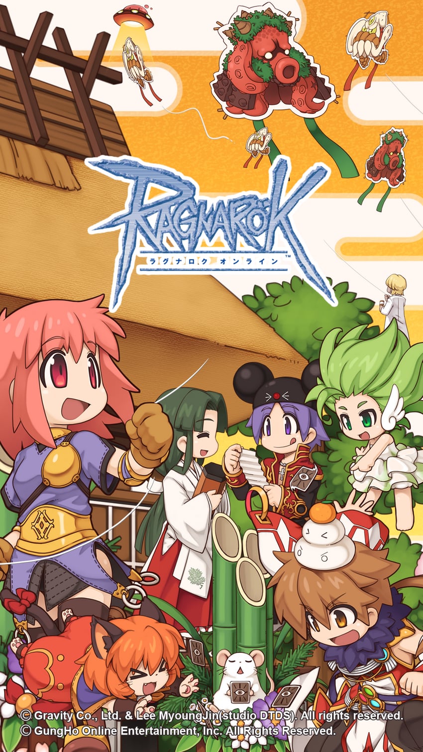 priest, sorcerer, summoner, archer, wolfchev, and 3 more (ragnarok online) drawn by yuichirou