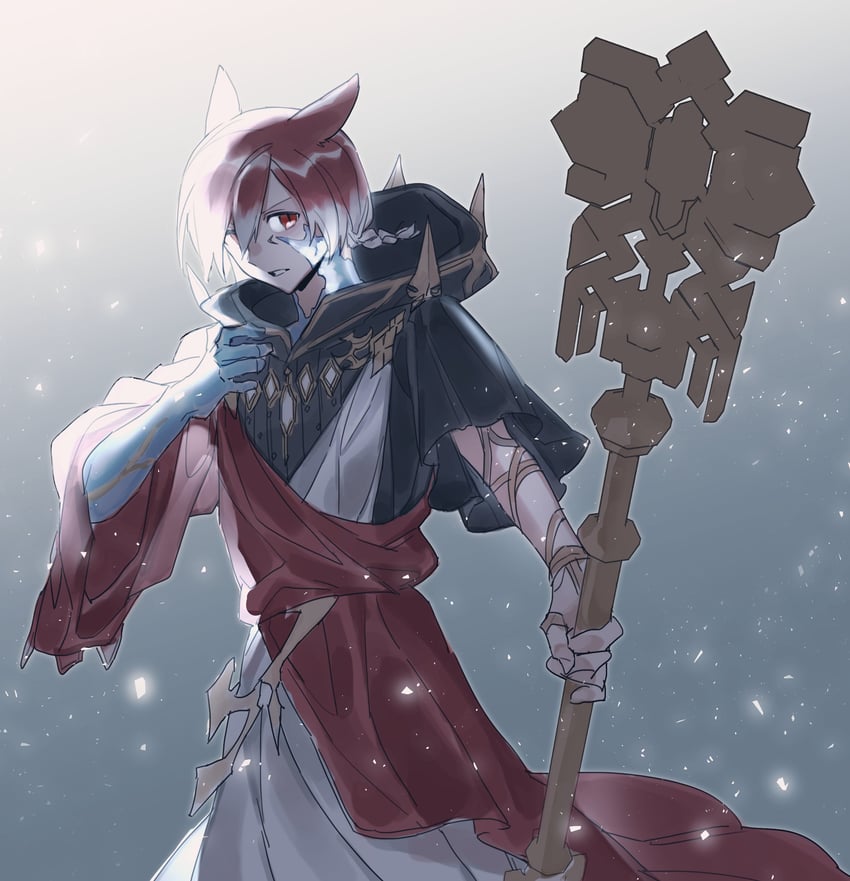 g'raha tia and crystal exarch (final fantasy and 1 more) drawn by ff_topet