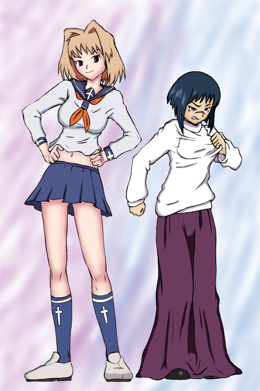 arcueid brunestud, tsumura tokiko, and yuzuki ryouka (tsukihime and 1 more) drawn by drawfag