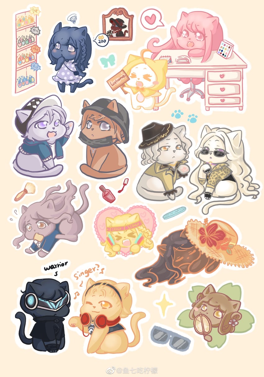 nikki, momo, chi xiaoyu, yeeso, and mr ande (nikki and 1 more) drawn by xiaoyu_qixing