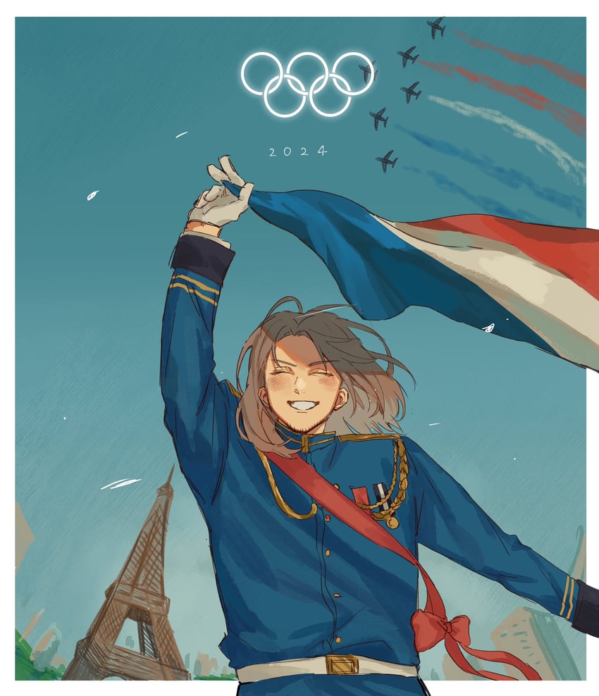 france (axis powers hetalia and 2 more) drawn by hkym_kk