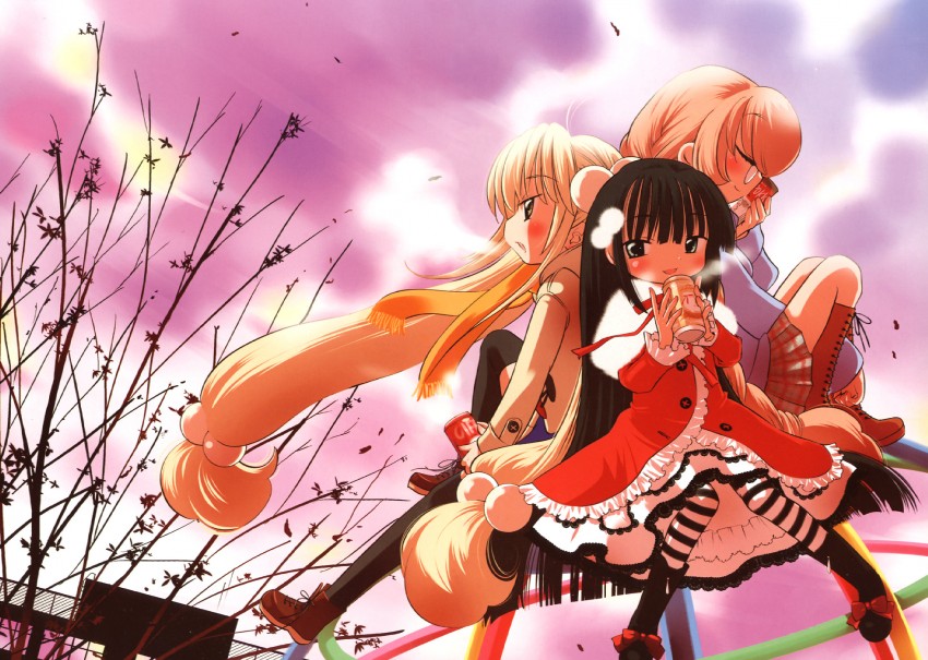 kokonoe rin, kagami kuro, and usa mimi (kodomo no jikan) drawn by watashiya_kaworu