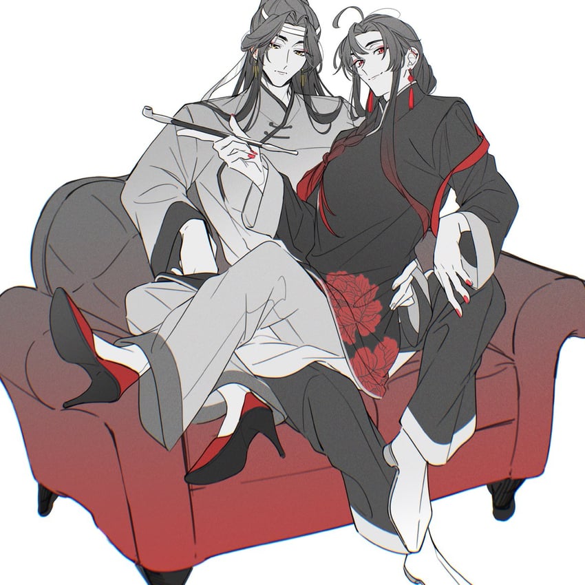 wei wuxian and lan wangji (modao zushi) drawn by 8tkkcsghb1zmqez