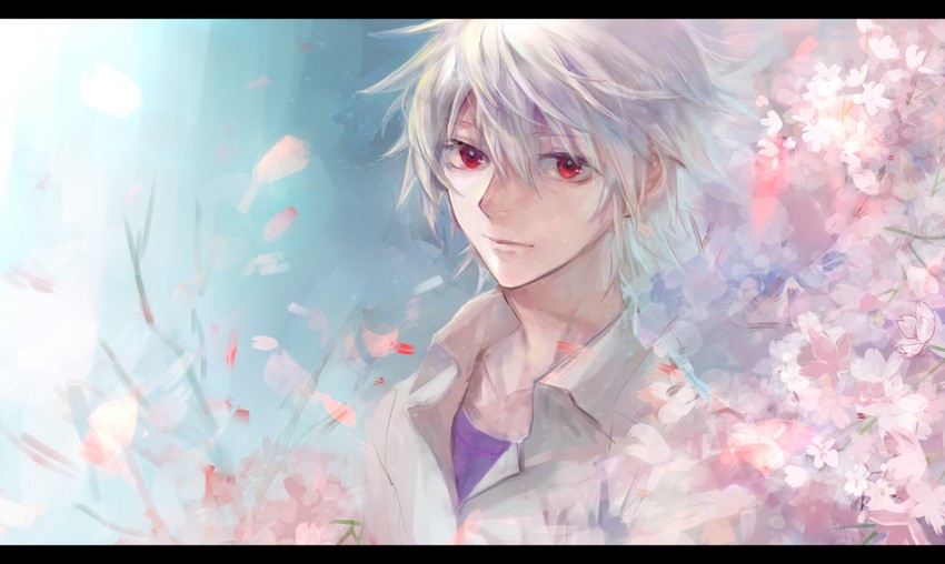 nagisa kaworu (neon genesis evangelion and 2 more) drawn by karimero_(calimer0)