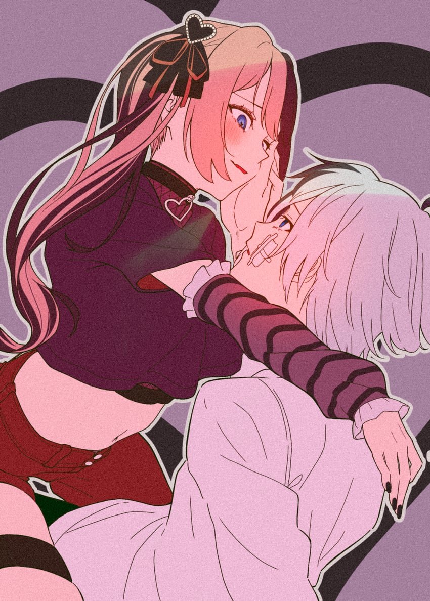 tachibana hinano and kamito (indie virtual youtuber and 2 more) drawn by tawashi_(tawashi324)