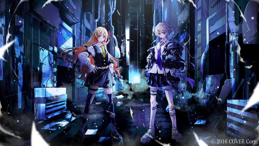 otonose kanade and todoroki hajime (hololive and 1 more) drawn by rakugaki_choo