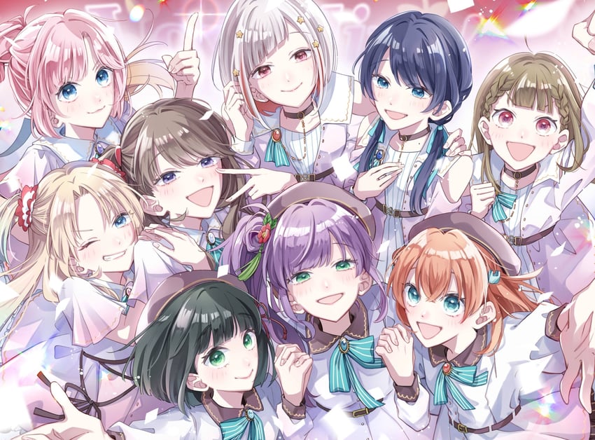 hinoshita kaho, fujishima megumi, otomune kozue, murano sayaka, yugiri tsuzuri, and 4 more (love live! and 1 more) drawn by saito_shiorii