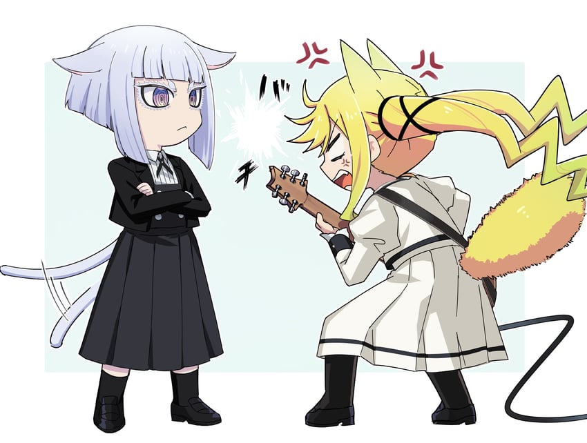 suzunomiya lilisa and shiraya tamaki (rock wa lady no tashinami deshite) drawn by aoki_shizumi