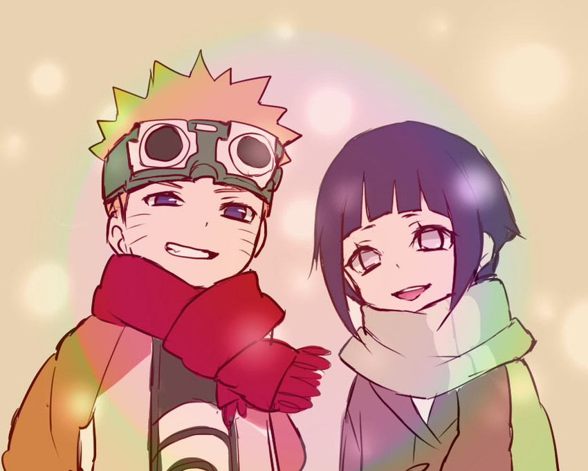 uzumaki naruto and hyuuga hinata (naruto and 1 more) drawn by ui+