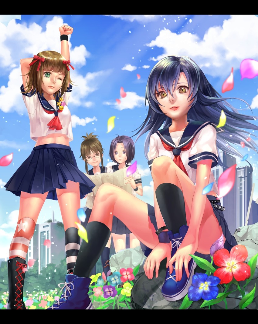 kisaragi chihaya, amami haruka, miura azusa, and akizuki ritsuko (idolmaster) drawn by turukokoko