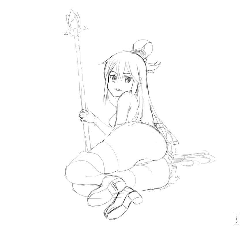 aqua (kono subarashii sekai ni shukufuku wo!) drawn by leo...