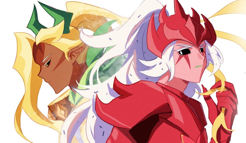 pitaya dragon cookie and ananas dragon cookie (cookie run and 1 more) drawn by geruideyundongxie