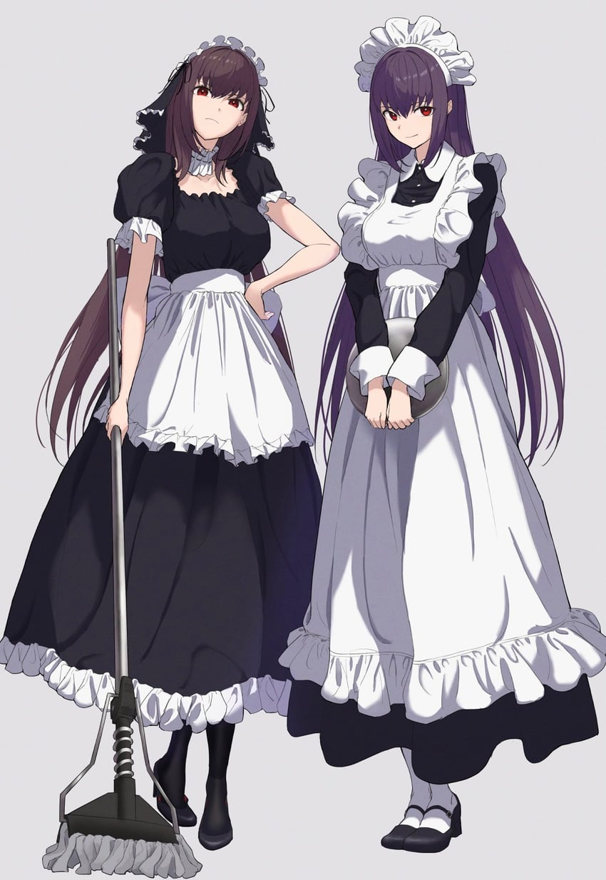 scathach and scathach skadi (fate and 1 more) drawn by kamo_ashi