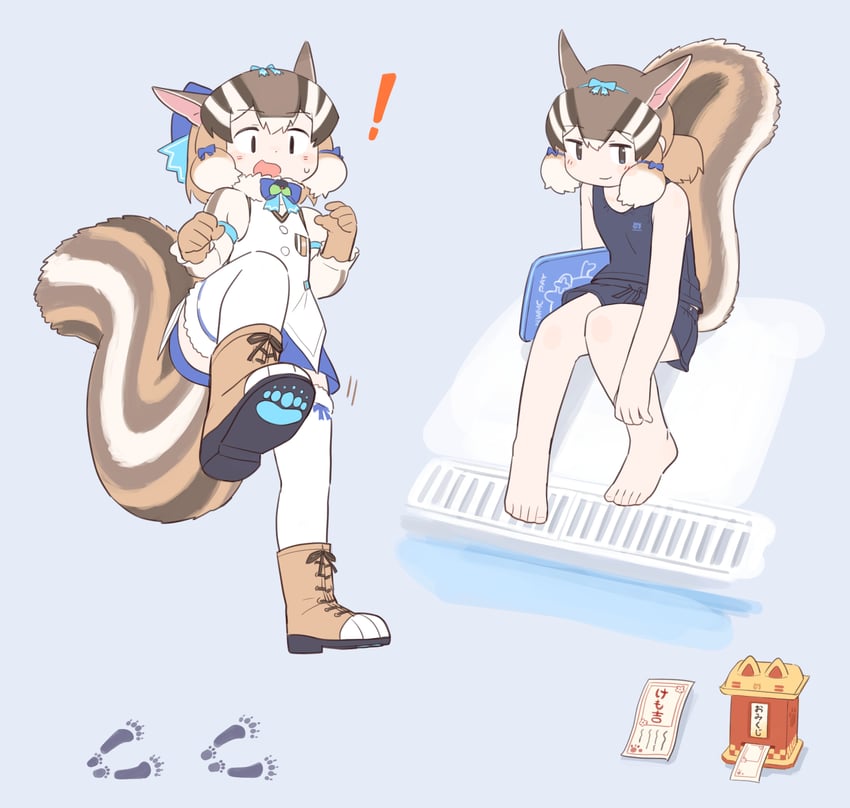 siberian chipmunk (kemono friends and 1 more) drawn by 0x0082