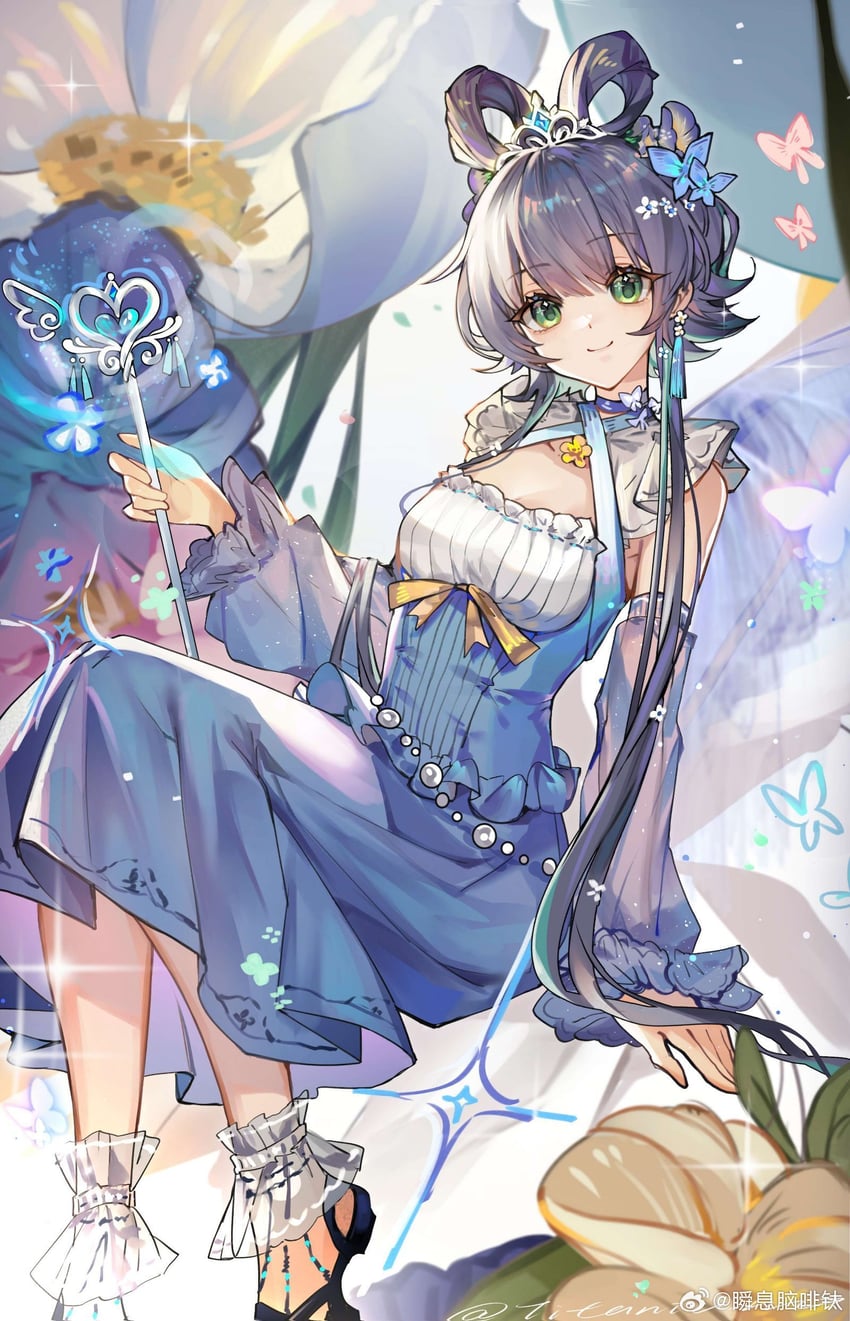 luo tianyi (vocaloid and 1 more) drawn by titaniumtai