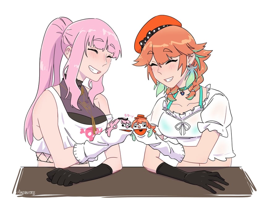 mori calliope and takanashi kiara (hololive and 1 more) drawn by crmanzana