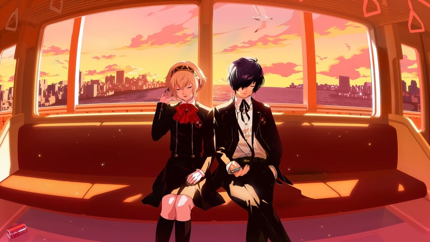 yuuki makoto and aigis (persona and 1 more) drawn by jurawings1