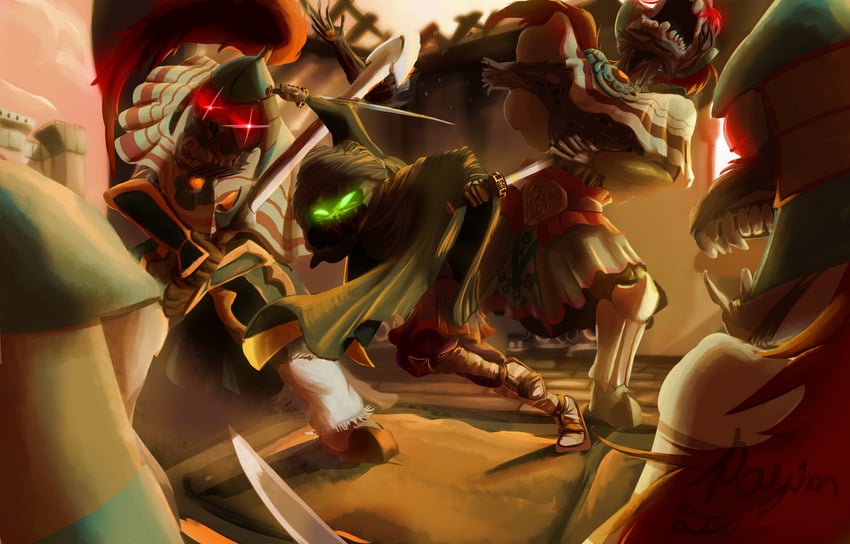 stalfos, garo, and king's lackeys (the legend of zelda and 1 more) drawn by thatguy0ntheleft