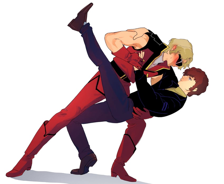 char aznable, amuro ray, and quattro bajeena (gundam and 1 more) drawn by shishanmo