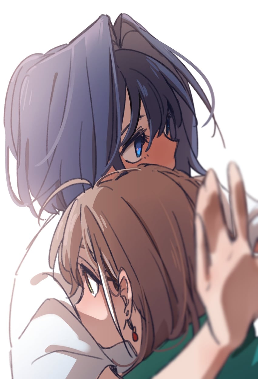 ouro kronii and nanashi mumei (hololive and 1 more) drawn by anco_(platanity)
